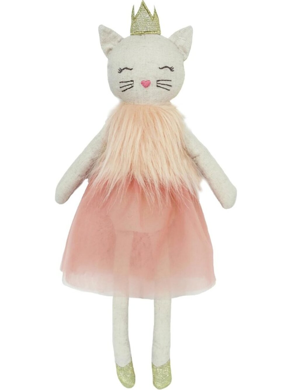 Soft & Cuddly Kitty Princess Stuffed Doll - 15" Cat Toy & Nursery Decor, Perfect